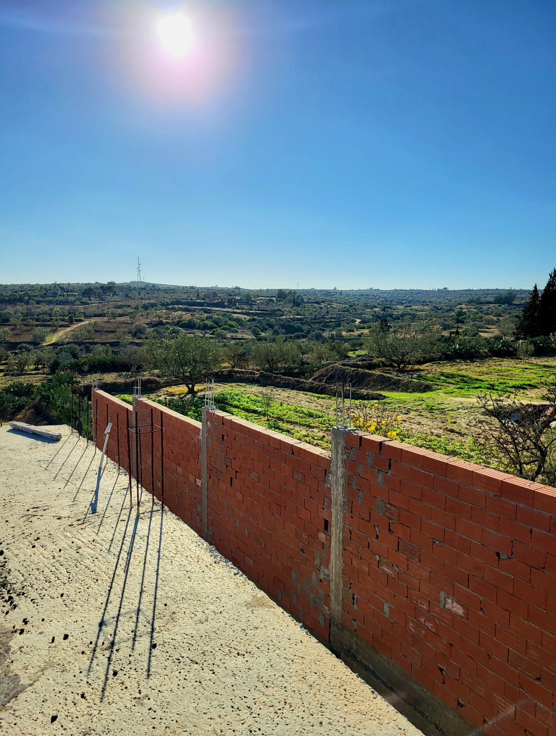 2900 metre carrees agricole + maison contenporaine en cours de construction + titre individuel et steg
