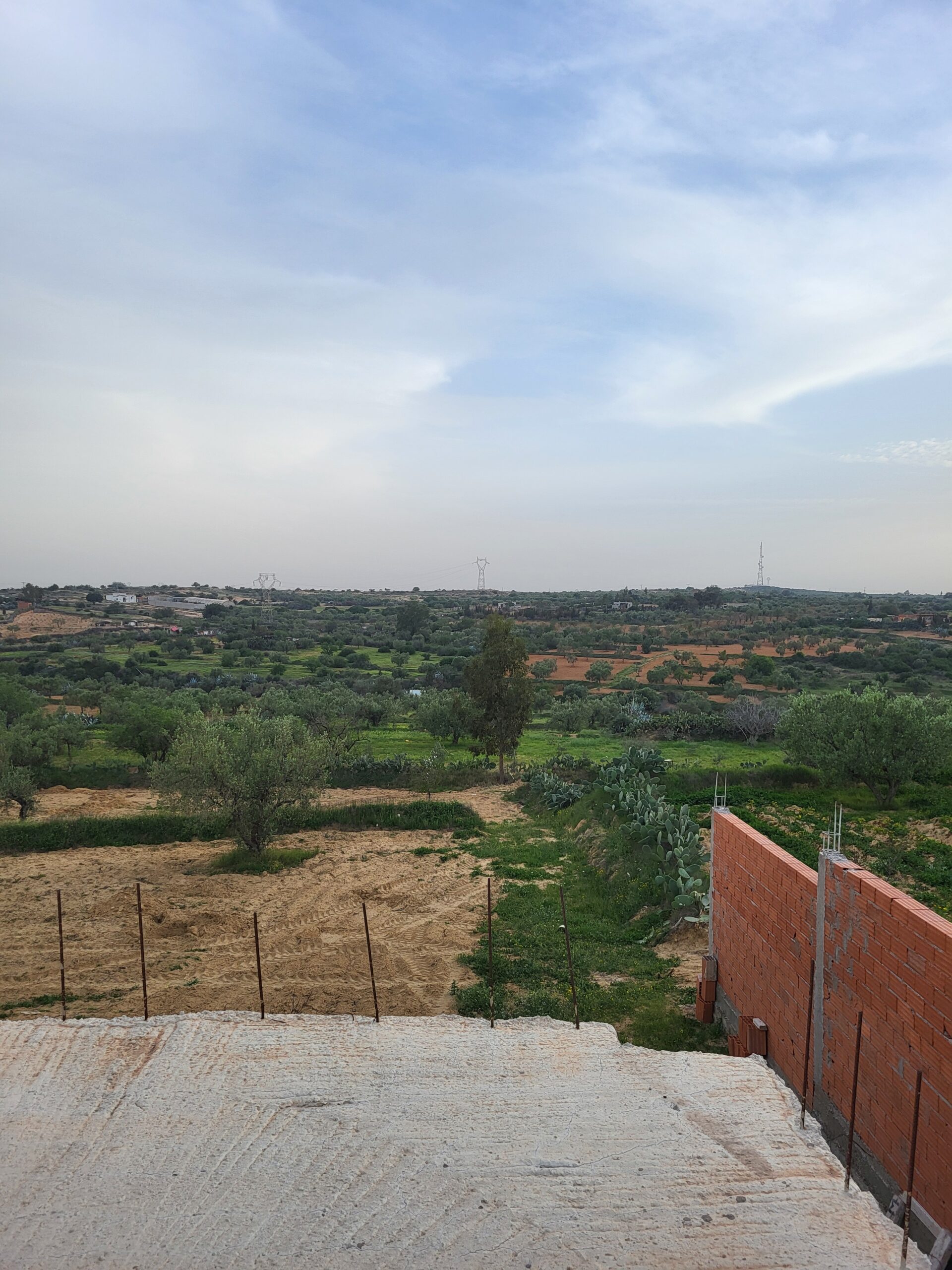 2900 metre carrees agricole + maison contenporaine en cours de construction + titre individuel et steg